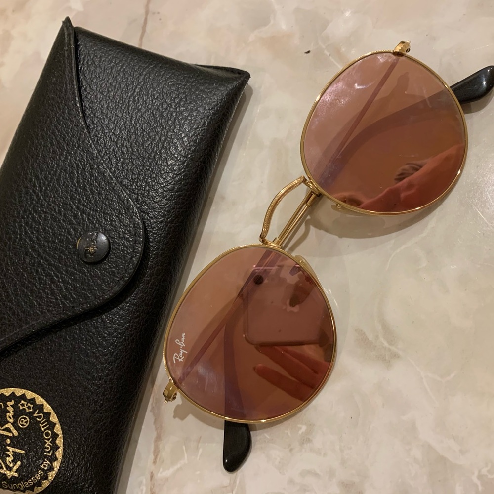 Ray Ban Round Flash Lenses, copper